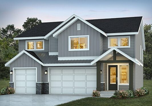 New Build, Gray Two Story House, Eldon Homes, Homebuilders, Stoughton